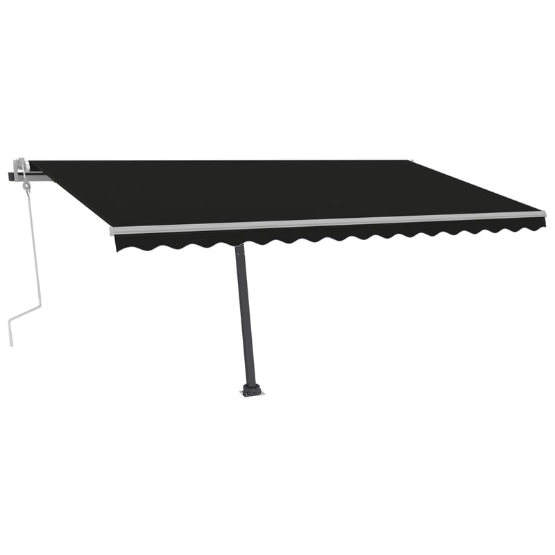 Freestanding Manual Retractable Awning 450x300 cm Anthracite Payday Deals