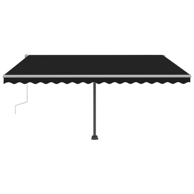 Freestanding Manual Retractable Awning 450x300 cm Anthracite Payday Deals