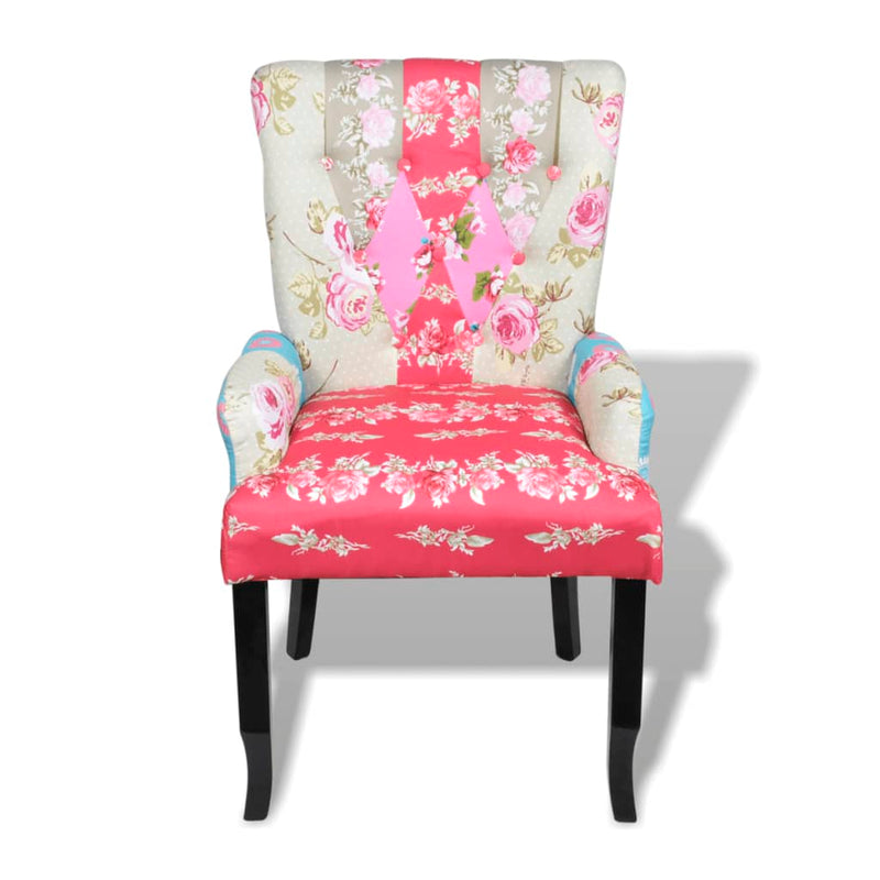 French Chair with Patchwork Design Fabric Payday Deals