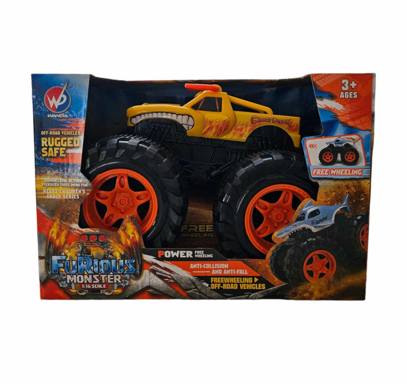 Friction Powered Yellow Bison Monster Truck for Children 1:16 Scale 3+ Payday Deals