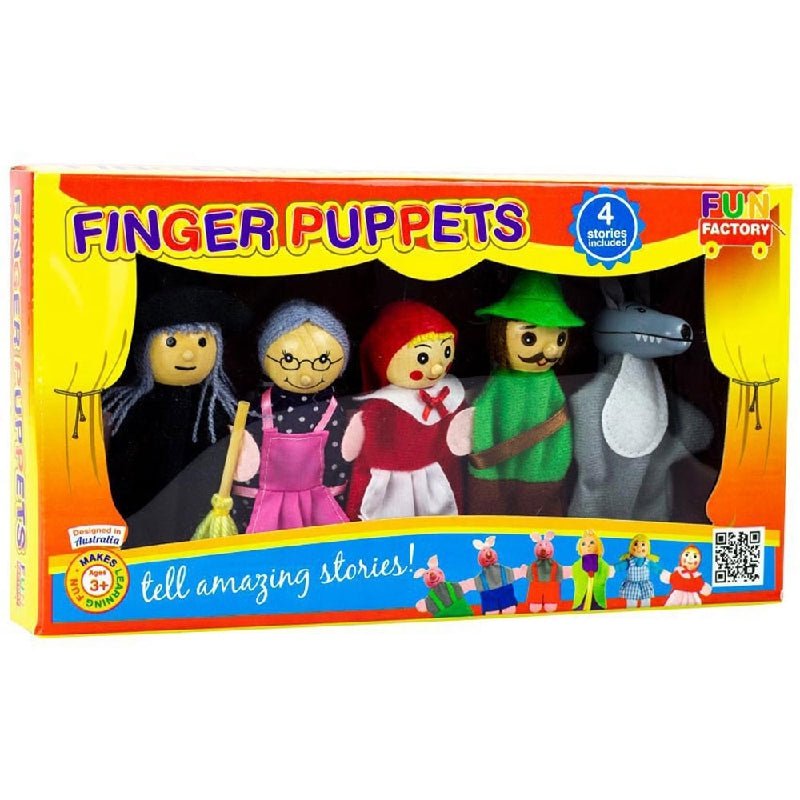 Fun Factory 5-Piece Finger Red Riding Hood Children Kids Story Time Play Toy Payday Deals