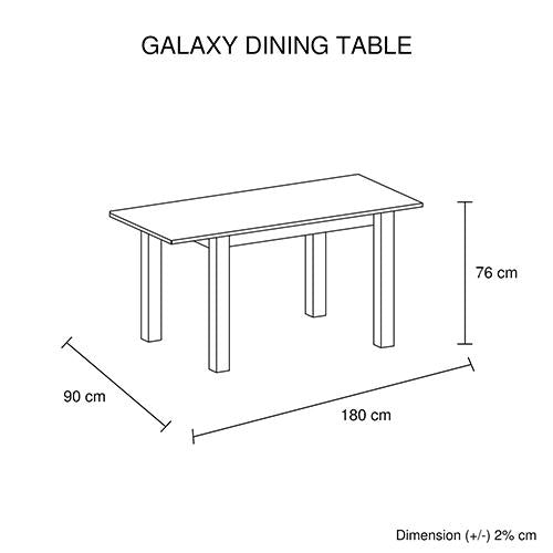 Galaxy Dining Table White Ash Colour