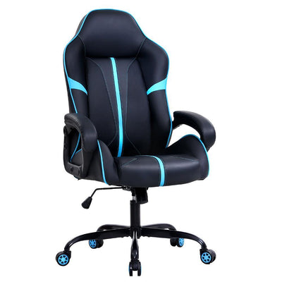 Artiss Gaming Office Chair Computer Chairs Leather Seat Racer Racing Meeting Chair Balck Blue