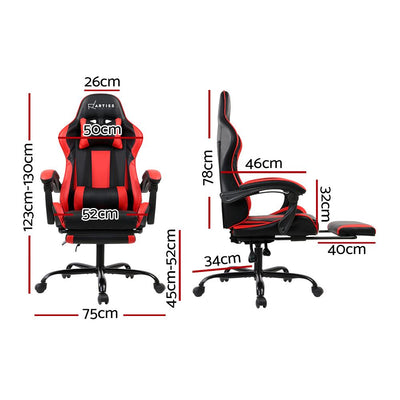 Gaming Office Chair Computer Seating Racer Black and Red Payday Deals