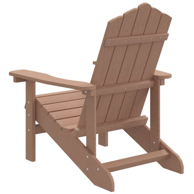 Garden Adirondack Chair HDPE Brown Payday Deals