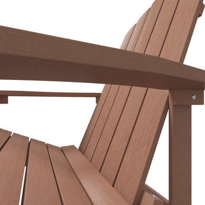 Garden Adirondack Chair HDPE Brown Payday Deals