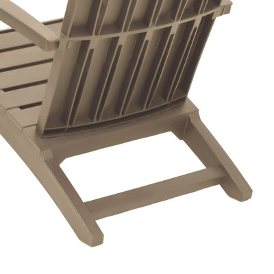 Garden Adirondack Chair Light Brown Polypropylene Payday Deals