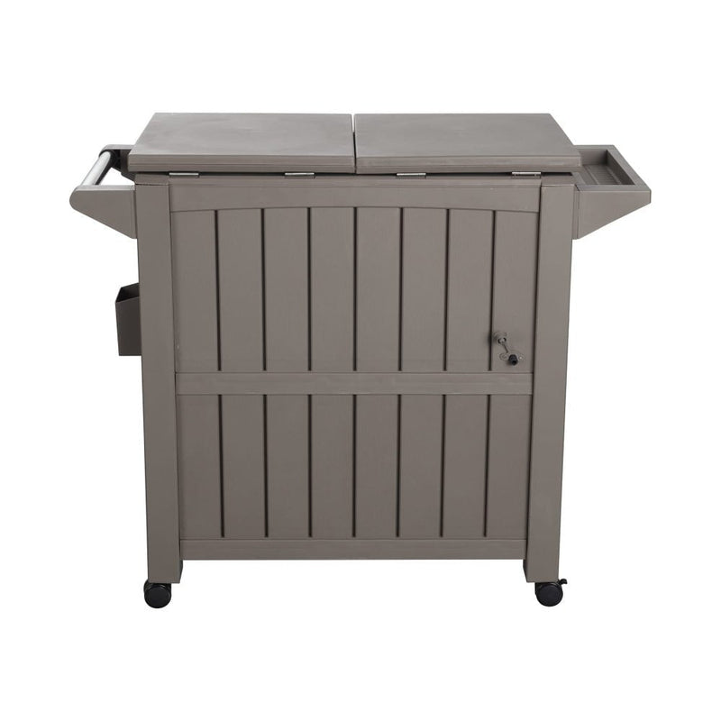 Garden Bar Serving Cart with Cooler (Taupe) Payday Deals