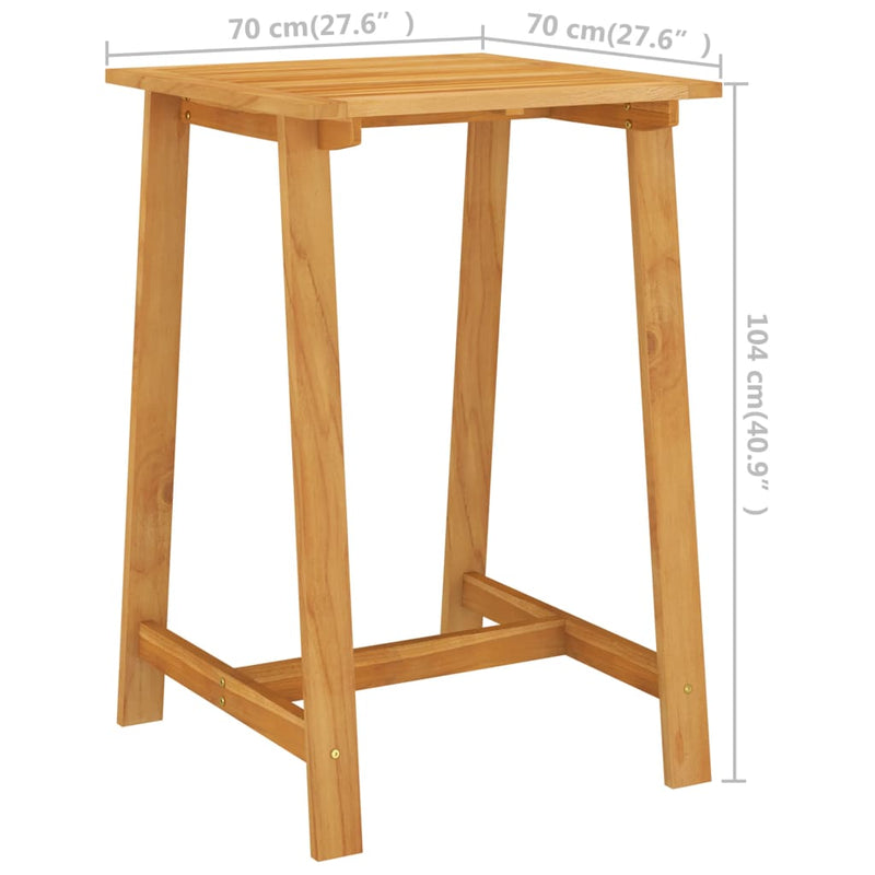 Garden Bar Table 70x70x104 cm Solid Acacia Wood Payday Deals