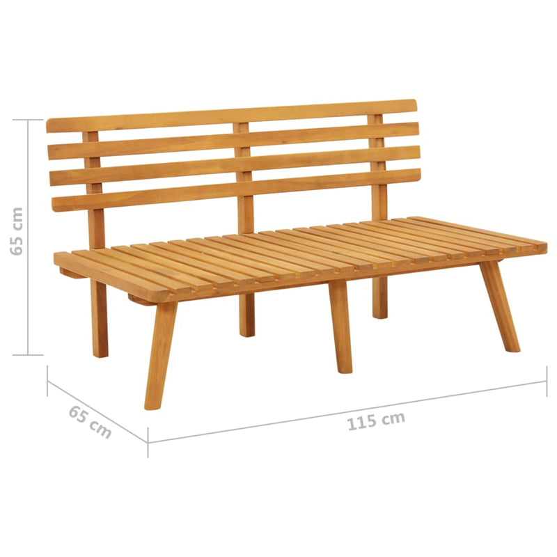 Garden Bench with Cushions 115 cm Solid Acacia Wood Payday Deals