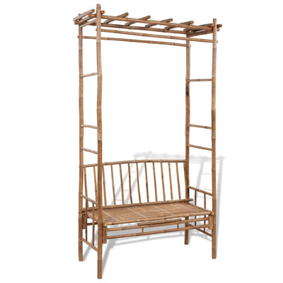 Garden Bench with Pergola 130 cm Bamboo Payday Deals