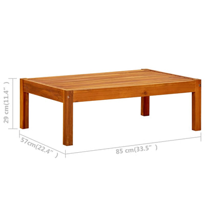Garden Bench with Table & Footrests Solid Acacia Wood Payday Deals