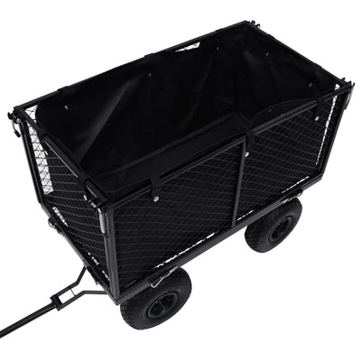 Garden Cart Liner Black 86x46x41 cm Fabric Payday Deals