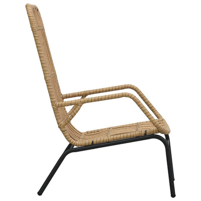 Garden Chair Poly Rattan Light Brown Payday Deals