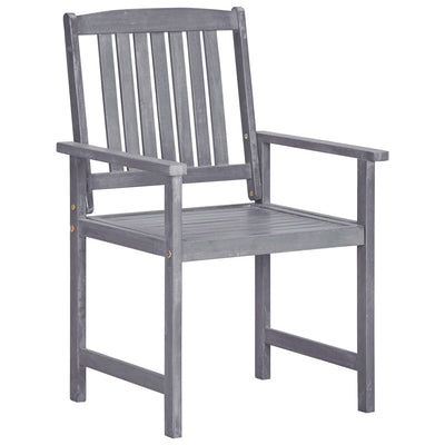 Garden Chairs 4 pcs Solid Acacia Wood Grey Payday Deals