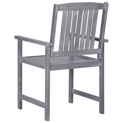 Garden Chairs 4 pcs Solid Acacia Wood Grey Payday Deals