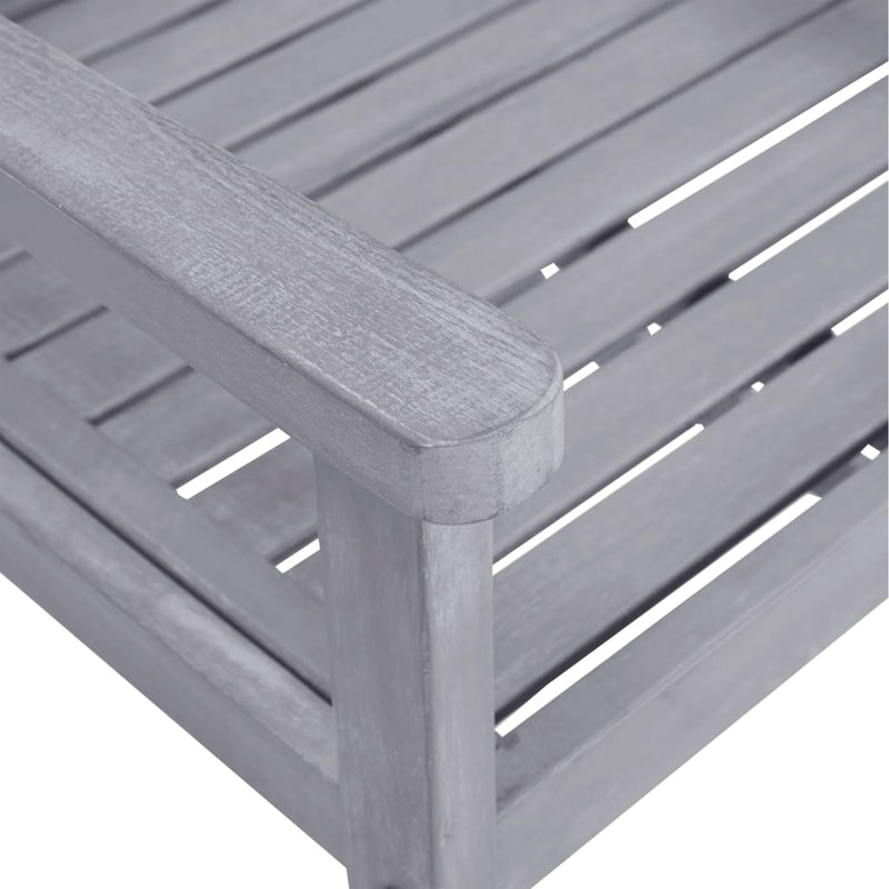 Garden Chairs 4 pcs Solid Acacia Wood Grey Payday Deals