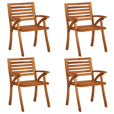 Garden Chairs with Cushions 4 pcs Solid Acacia Wood Payday Deals