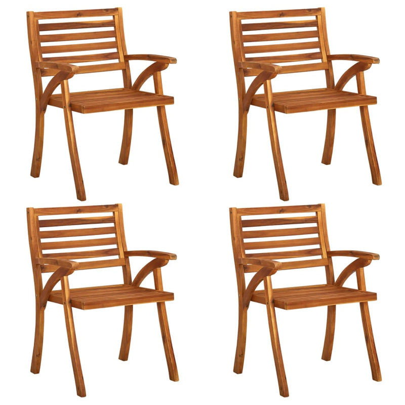 Garden Chairs with Cushions 4 pcs Solid Acacia Wood Payday Deals