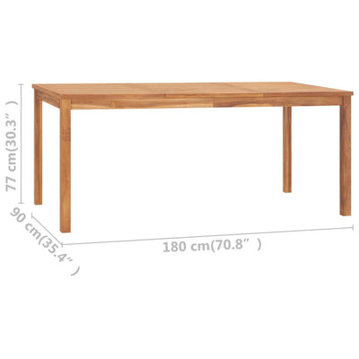 Garden Dining Table 180x90x77 cm Solid Teak Wood Payday Deals