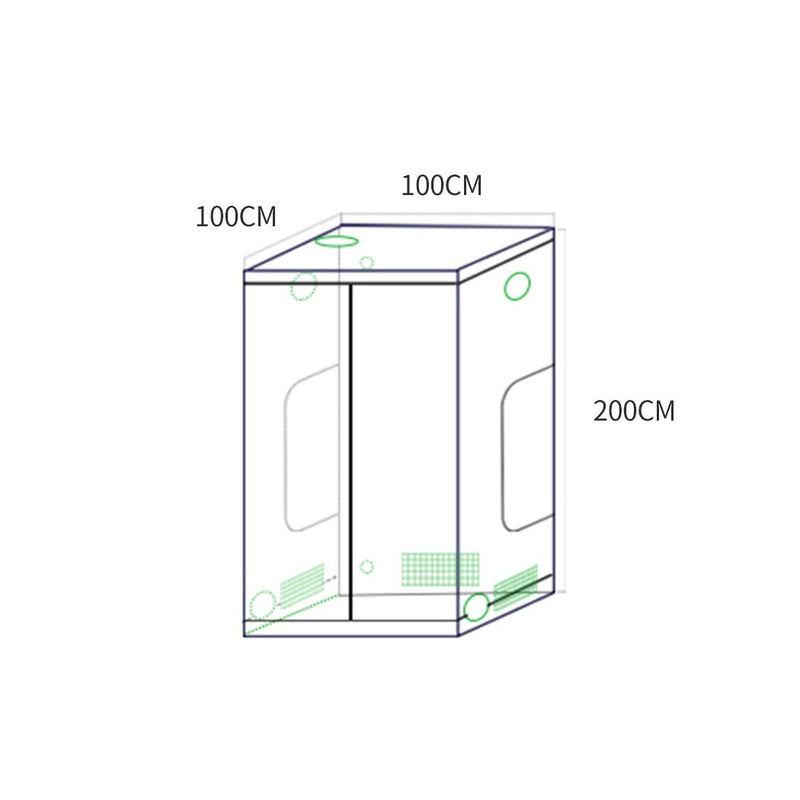 Garden Hydroponics Grow Room Tent Reflective Aluminum Oxford Cloth 100x100cm Payday Deals