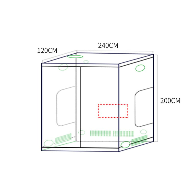 Garden Hydroponics Grow Room Tent Reflective Aluminum Oxford Cloth 240x120cm Payday Deals