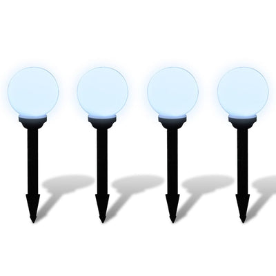Garden Path Solar Ball Light LED 15cm 4pcs with Ground Spike Payday Deals