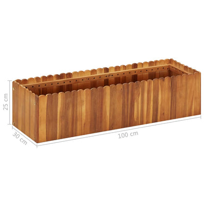 Garden Raised Bed 100x30x25 cm Solid Acacia Wood Payday Deals