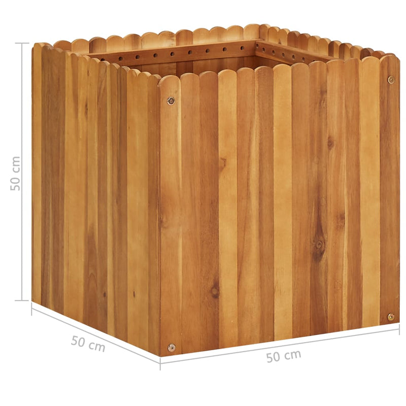 Garden Raised Bed 50x50x50 cm Solid Acacia Wood Payday Deals