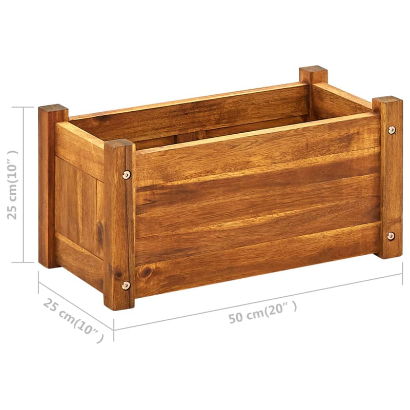 Garden Raised Bed Acacia Wood 50x25x25 cm Payday Deals