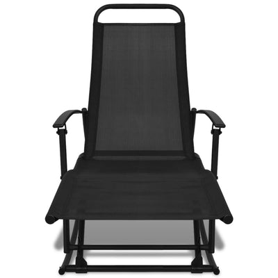 Garden Rocking Chair Steel and Textilene Black Payday Deals