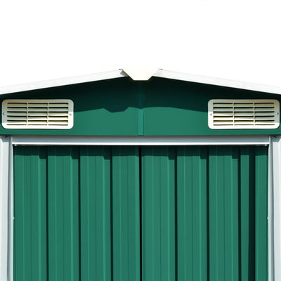 Garden Shed 257x580x181 cm Metal Green Payday Deals