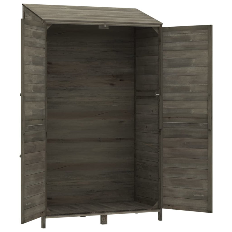 Garden Shed Anthracite 102x52x174.5 cm Solid Wood Fir Payday Deals