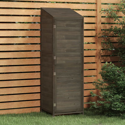 Garden Shed Anthracite 55x52x174.5 cm Solid Wood Fir Payday Deals