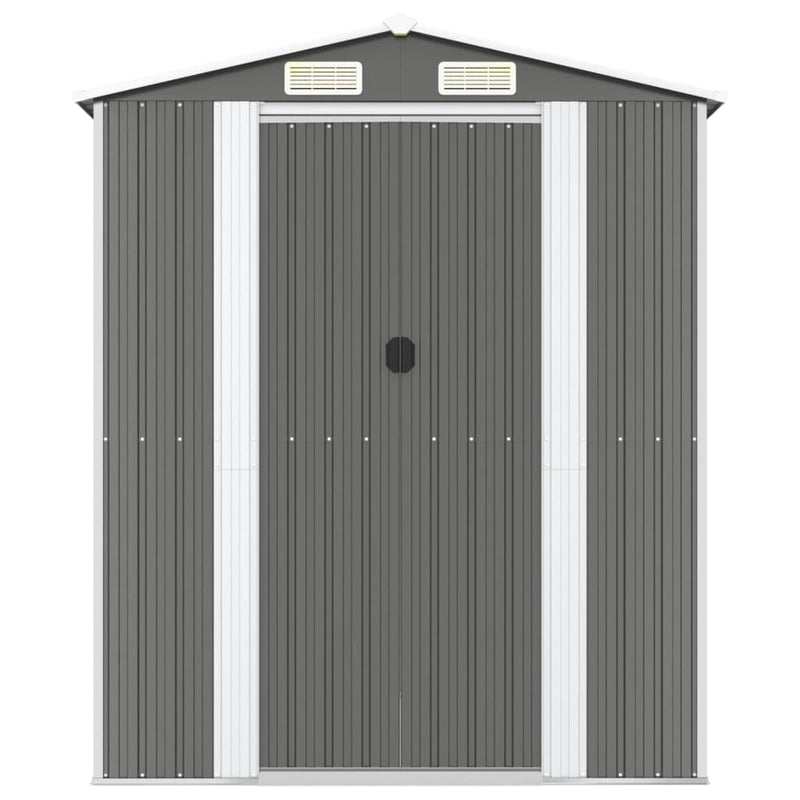 Garden Shed Light Grey 192x855x223 cm Galvanised Steel Payday Deals