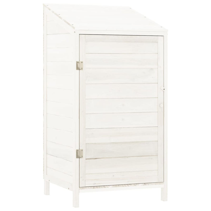 Garden Shed White 55x52x112 cm Solid Wood Fir Payday Deals