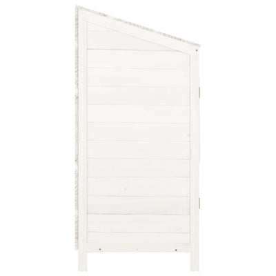 Garden Shed White 55x52x112 cm Solid Wood Fir Payday Deals