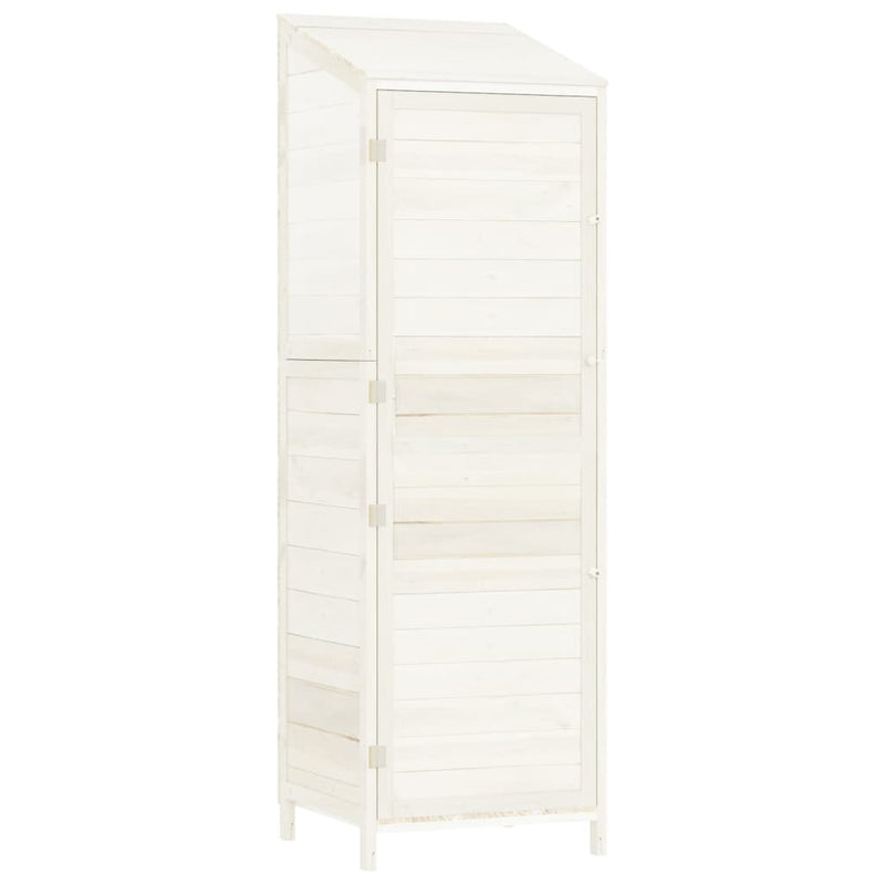 Garden Shed White 55x52x174.5 cm Solid Wood Fir Payday Deals