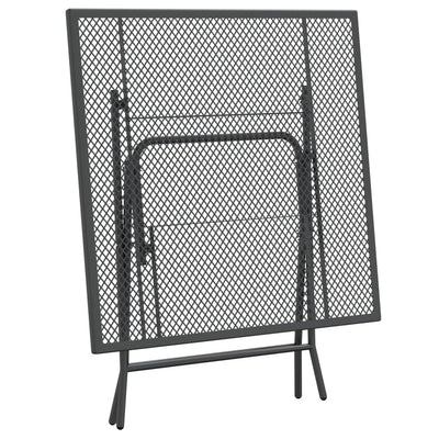 Garden Table 80x80x72 cm Expanded Metal Mesh Anthracite Payday Deals