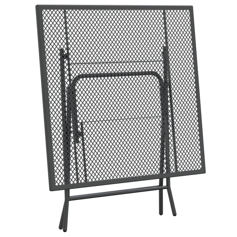 Garden Table 80x80x72 cm Expanded Metal Mesh Anthracite Payday Deals