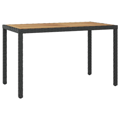 Garden Table Black and Brown 123x60x74 cm Solid Acacia Wood Payday Deals
