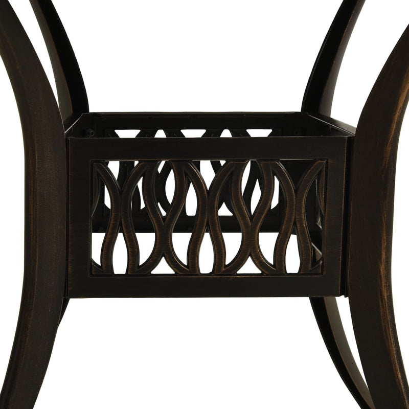 Garden Table Bronze 90x90x74 cm Cast Aluminium Payday Deals