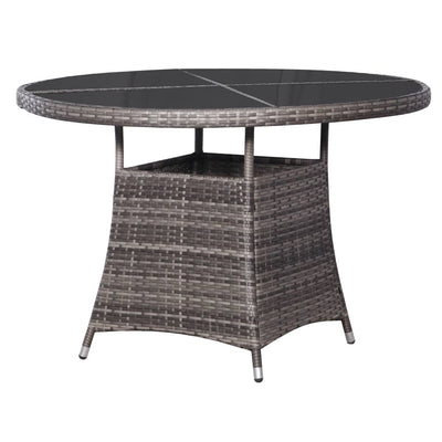 Garden Table Grey 110x74 cm Poly Rattan Payday Deals