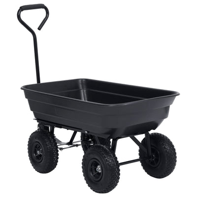 Garden Tipping Hand Cart 300 kg 75L Black Payday Deals