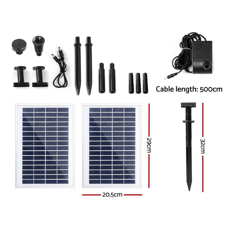 Gardeon 110W Solar Powered Water Pond Pump Outdoor Submersible Fountains Payday Deals
