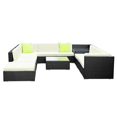 Gardeon 11PC Outdoor Furniture Sofa Set Wicker Garden Patio Lounge Payday Deals
