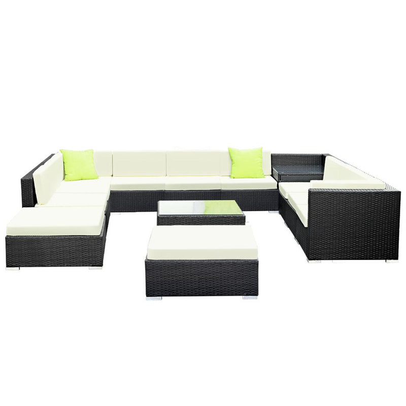 Gardeon 13PC Outdoor Furniture Sofa Set Wicker Garden Patio Lounge Payday Deals