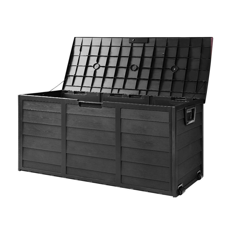 Gardeon 290L Outdoor Storage Box - All Black Payday Deals