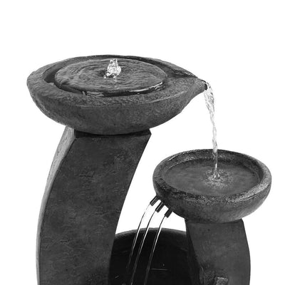 Gardeon 3 Tier Solar Powered Water Fountain with Light - Blue Payday Deals