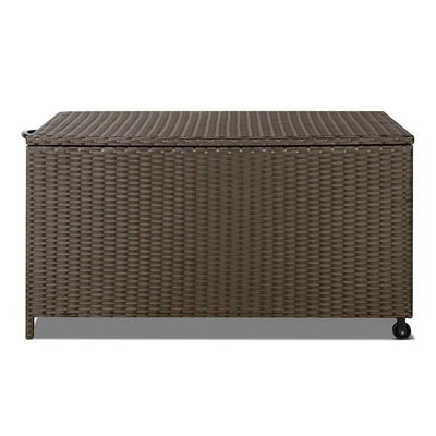 Gardeon 320L Outdoor Wicker Storage Box - Brown
